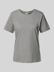 T-Shirt mit Motiv-Stitching Modell 'heart' von Fransa Grau - 34