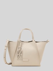 Torba na ramię ze skóry bydlęcej z detalem z logo od Marc O'Polo - 3