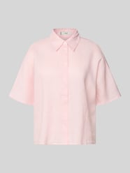 Boxy Fit Bluse aus Leinen-Baumwoll-Mix mit 1/2-Arm Modell 'PAI' von Mango Pink - 14
