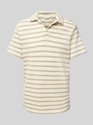 Regular Fit Poloshirt mit Strukturmuster Modell 'IAN' von ONLY & SONS Beige - 1