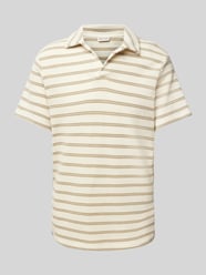 Regular fit poloshirt met structuurmotief, model 'IAN' van Only & Sons Beige - 12