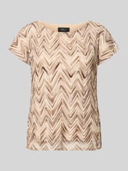 relaxed fit T-shirt met ajourpatroon van s.Oliver BLACK LABEL - 17