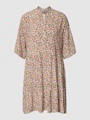 Knielanges Kleid mit floralem Allover-Muster von Jake*s Casual Braun - 42