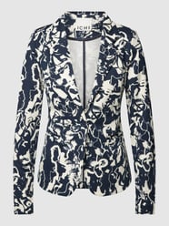 Blazer met viscose en reverskraag, model 'Kate' van ICHI Blauw / turquoise - 36