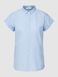 Hemdbluse mit Strukturmuster von Jake*s Casual Blau / Türkis - 47