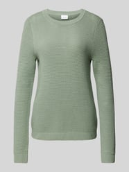 Gebreide pullover met structuurmotief, model 'Vidalo' van Vila Groen - 40