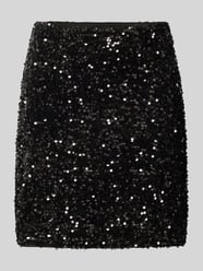Slim Fit Minirock mit Allover-Pailettenbesatz von Apricot - 5