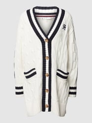 Gebreid jack met kabelpatroon van Tommy Hilfiger Wit - 32