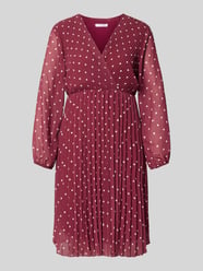 Tailliertes Blusenkleid mit Allover-Muster Modell 'Im44si' von ZABAIONE Bordeaux - 28