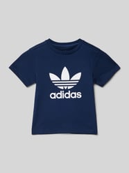 T-Shirt mit Label-Print von adidas Originals Blau - 6