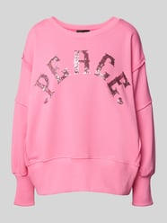Oversized Sweatshirt aus reiner Baumwolle mit Statement-Stitching von miss goodlife Pink - 18