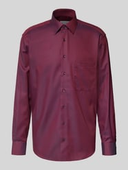 Comfort Fit Businesshemd mit Knopfleiste von ETERNA Bordeaux - 36