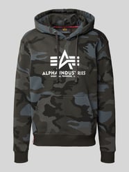 Hoodie met logoprint en kangoeroezak van Alpha Industries - 21