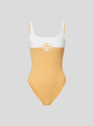 Badeanzug mit Brand-Detail von Tory Burch Gelb - 43