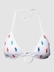 Bikini-Oberteil mit Logo-Stitchings von Polo Ralph Lauren Weiß - 31