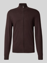 Slim fit gebreid jack van viscosemix met ritssluiting van MCNEAL - 8