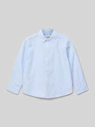 Freizeithemd mit Button-Down-Kragen von Mango Blau - 48