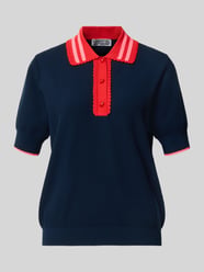 Relaxed Fit Poloshirt aus Viskose-Mix Modell 'KONTRAST' von Essentiel Antwerp - 41