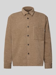 Regular fit vrijetijdsoverhemd met structuurmotief van REVIEW Beige - 45