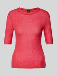 Gebreide pullover met 1/2-mouwen, model 'Fennina' van BOSS Orange Fuchsia - 38