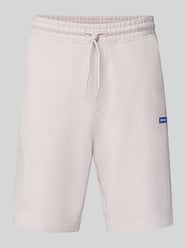 Szorty dresowe o kroju regular fit z czystej bawełny Model 'NASENSIO' od HUGO Blue - 3