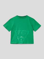 T-shirt met labelprint van Guess Groen - 13