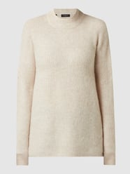 Sweter o kroju oversized z dodatkiem wełny z alpaki model ‘Lulu’ od Selected Femme Beżowy - 5