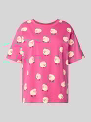 Pyjamabovendeel in all-over look met ronde hals van Jake*s Casual - 15