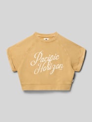 t-shirt o kroju krótkim z nadrukiem z napisem od Garcia - 24
