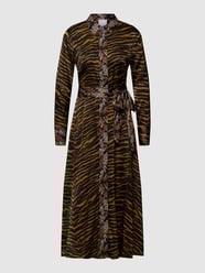 Blousejurk met dierenprint, model 'MINA' van Delicate Love Grijs / zwart - 39