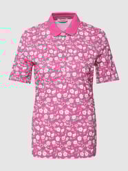 Poloshirt mit floralem Allover-Muster von MAERZ Muenchen Rosa - 39