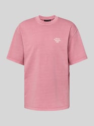 T-shirt met labelprint van Pegador Fuchsia - 26