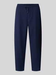 Broek met elastische tailleband in plissélook van REVIEW - 28