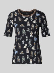 T-shirt met geribde ronde hals van Marc Cain - 14