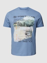 PLUS SIZE T-Shirt mit Motiv-Print von Tom Tailor Plus Blau - 30