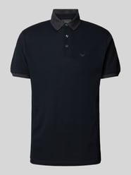 Poloshirt mit Label-Stitching von Emporio Armani Blau - 47