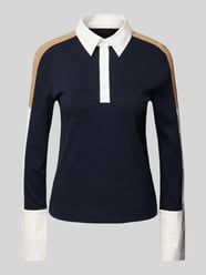 Longsleeve mit Umlegekragen Modell 'SPORTS' von Marc Cain Blau - 3