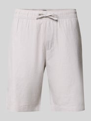 Shorts aus Leinen-Baumwoll-Mix mit elastischem Bund von MCNEAL Beige - 48