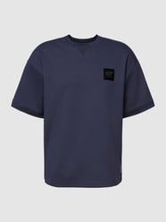 T-shirt z naszywką z logo od AlphaTauri Niebieski - 34