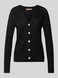 Strickjacke mit Knopfleiste von Christian Berg Woman Selection Schwarz - 7