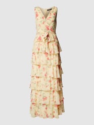 Abendkleid mit Volants von Lauren Ralph Lauren Gelb - 9