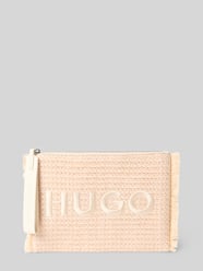 Clutch met logostitching en franjes, model 'Becky' van HUGO - 3