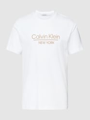 T-Shirt mit Label-Detail Modell 'NEW YORK' von CK Calvin Klein Weiß - 28