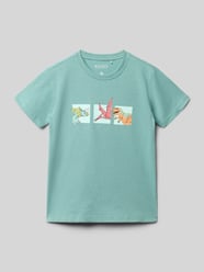 męski t-shirt w kroju regular fit z nadrukiem z motywem na całej powierzchni od Blue Seven - 17