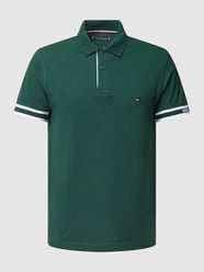 Slim Fit Poloshirt mit Logo-Stitching von Tommy Hilfiger Grün - 37