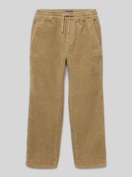 Tapered fit corduroy broek van katoenmix, model 'YOKE' van Only & Sons - 10
