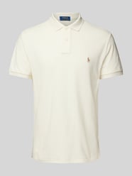 Custom Slim Fit Poloshirt mit Label-Stitching von Polo Ralph Lauren Beige - 26