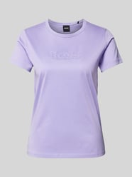T-Shirt mit Label-Stitching Modell 'Eventsa' von BOSS Lila - 13