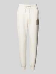 Tapered Fit Sweatpants mit Label-Print von ARMANI EXCHANGE Beige - 39