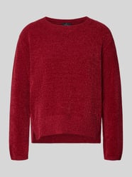Sweter z dzianiny z okrągłym dekoltem od monari - 35